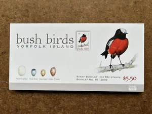 Norfolk Island 2009, Bush Birds Stamp Booklet. 55c Pacific Robin.SG1069 x 10.MNH - Picture 1 of 4