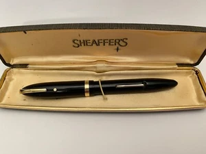Sheaffer Military Clip Valiant Füllfederhalter, schwarz, 14K F Feder, 1940-2, Box - Bild 1 von 22