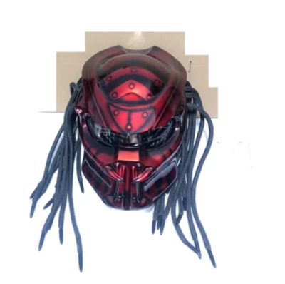 Casco personalizado Alien Predator colmillos avispa motocicleta cara completa luz láser 1 pieza Foto 1 de 4