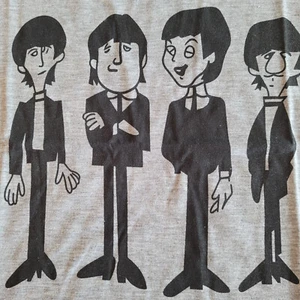 The Beatles - 4 Dudes Print Tank Top T Shirt Print Casual Tee Women's Gray - Picture 1 of 4