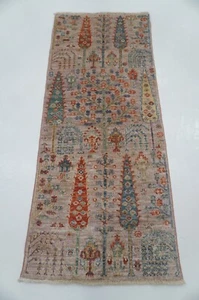 2 x 5 ft Lavender Purple Bakhshaish Afghan Hand knotted Narrow Short Runner Rug - Picture 1 of 13