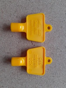Utility box keys Plastic Gas Meter Box Key - Yellow - Picture 1 of 2