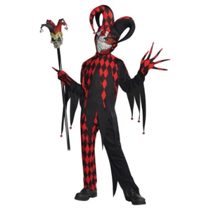 Krazed Jester Halloween Costume Boy XLarge XL Red Black - Picture 1 of 2