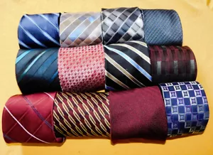 LOT OF 12 DESIGNER TIES - HILFIGER, KORS, BROOKS, DKNY, CHAPS, COLE - NECK TIES. - Picture 1 of 2