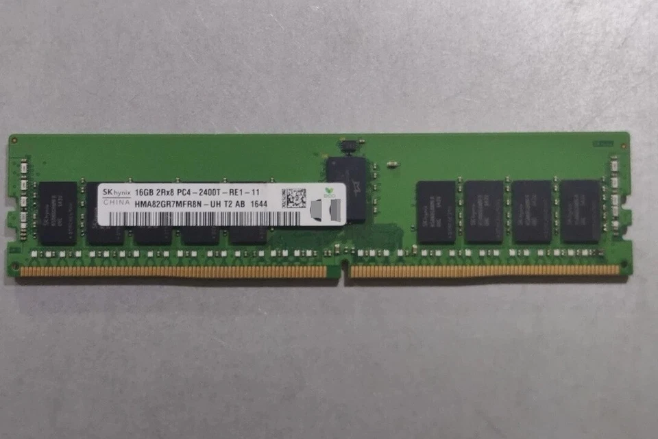 SK Hynix 16GB DDR4 2400 2Rx8 PC4-19200 HMA82GR7MFR8N-UH 288pin Server RDIMM RAM - Image 1 of 1