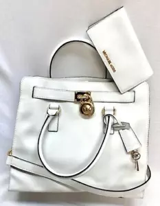 Michael Kors große Hamilton Tragetasche mit passender Geldbörse optisch weiß neu mit Etikett - Bild 1 von 1