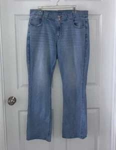 American Eagle Jeans 16 Womens Plus Size Blue Denim 90s Low Rise Skinny Kick - Picture 1 of 5