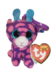 Ty Beanie Boos Key Clip- SKY HIGH the Giraffe (UK Excusive) 3" MWMT Stuffed Toy - Picture 1 of 7