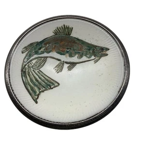 Dan Barnett Art Pottery Fish Pedestal Bowl Signed Home Decor - Picture 1 of 14