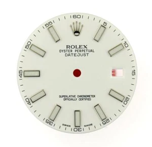 Original Para Hombre Rolex Datejust II 116300 116334 Blanco Luminoso Índice Dial SS #B8 - Imagen 1 de 8