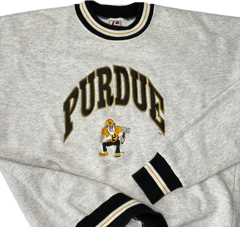 Vintage Purdue Boilermakers Sweatshirt 90s Stitched Logo Crewneck By Legends L Cover