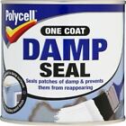 Polycell Damp Seal Paint One Coat Matt White Blocks Satins Sealer 1L/500Ml