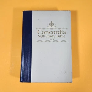 Concordia Self Study Bible NIV Hardcover Red Letter 1984 Edge Index Internationa - Picture 1 of 10
