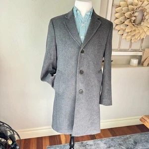 Lauren Ralph Lauren Jacken Herren Grau Wolle Mittellang Wintermantel Größe M - Bild 1 von 16