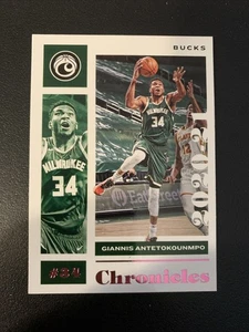 2020–21 Panini Chronicles Pink Giannis Antetokounmpo #5 Milwaukee Bucks - Picture 1 of 10