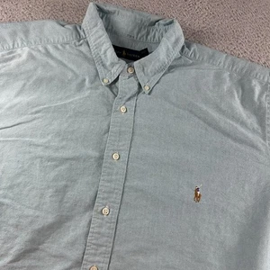 Camisa Polo Ralph Lauren Cambray Para Hombres 2XLT Azul Denim Manga Corta Carne Poni - Imagen 1 de 9