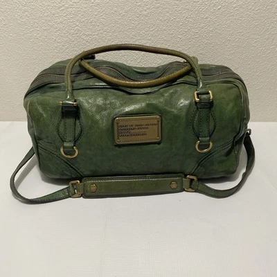 Marc by Marc Jacobs  Green Leather Boston Duffiel Bag - Image 1 of 4