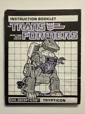 Figura de acción Trypticon folleto de instrucciones manual 1986 G1 Transformers de colección Foto 1 de 4