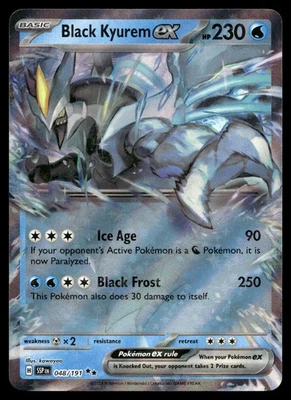 BLACK KYUREM EX 048/191 DOUBLE RARE SURGING SPARKS POKEMON - Image 1 of 4