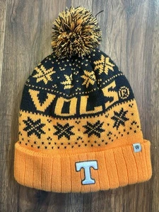 Tennessee Volunteers Tejido Tobogán Gorro Gorra Top Of The World OSFA Pom - Imagen 1 de 7