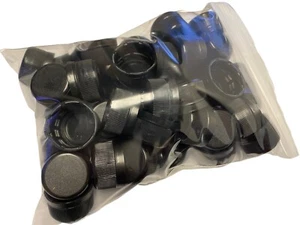 28mm Plastic Screw Caps for PET Bottle Bag of 50 Sneaky Alcohol Reseal Cap Black - Picture 1 of 2