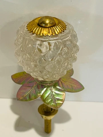 Vintage Crystal Glass Pineapple Dresser Furniture Knobs Set of 6 NEW Cover