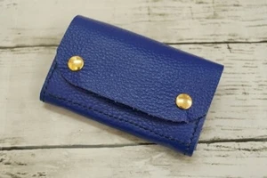 100% Genuine Leather Handmade Wallet / Handcrafted Leather Mini Wallet Zippered - Bild 1 von 10