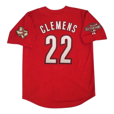 Roger Clemens 2004 Houston Astros Alternate Red Men's Jersey w/ All Star Patch Cover