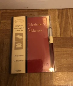 INDEX TELEPHONE/ADDRESS BOOK & PEN SET BY STEP TELLON NEW SEALED - Picture 1 of 2