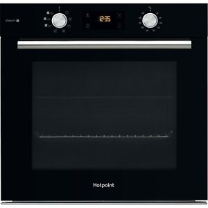 Hotpoint Fan Assisted Electric Single Oven with Gentle Steam - Blac FA4S541JBLGH