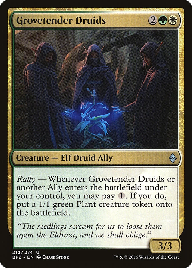 4 Grovetender Druids  x4 4x - NM - Battle for Zendikar SPARROW MAGIC - Image 1 of 1