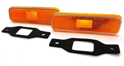 NUEVO Juego de luces marcadoras laterales delanteras ámbar izquierda y derecha para camioneta Dodge Ram 1981-1993 D/W Foto 1 de 4