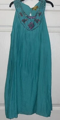 Nicole Miller Turquoise Sun Dress Girls Size XL - Image 1 of 4