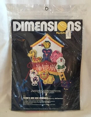 NEW Dimensions #2514 Noah’s Ark & Animals PlasticPoint Kit Sealed 1983 - Image 1 of 2