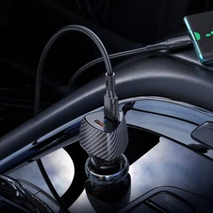 BOROFONE BZ31D Solid PD60W(2C) car charger - black - Picture 1 of 9