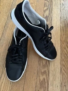 Pre-O Cole Haan Grandpro Black Leather Lace Up Sneaker Tennis Shoes Sz:9 - Picture 1 of 6