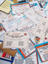 SCANLENS VFL UNMARKED CHECKLISTS 1970s and 1980s *EXCELLENT* you pick the card