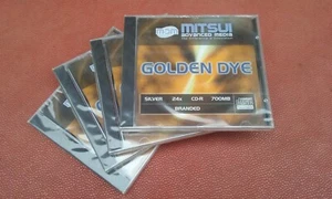 4 X MAM MITSUI GOLDEN DYE CD-R 700MB / 80 Min 24X Recordable Silver Neuf New - Afbeelding 1 van 2