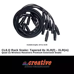 (N1) XLR CL8.Qxx Rack Snake: TAPERED für Quad 1u Funkempfänger - 8x XLR (f - Bild 1 von 3