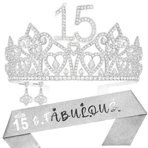 15th Birthday Gifts for Girls15th Birthday Sash and Tiara for Girls15th Crown... - Picture 1 of 9