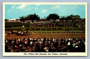 Postcard Vtg Louisiana New Orleans Fair Grounds Horse Racing - Bild 1 von 2