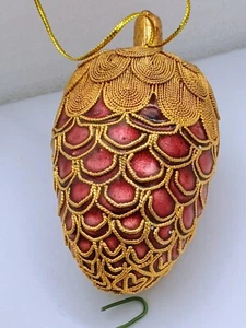Vintage NYCO International Nicki Yassaman TANNENZAPFEN Ornament Cloisonne-Stil  - Bild 1 von 1