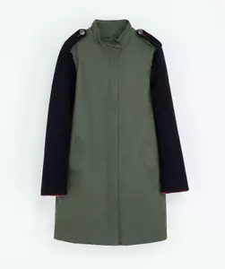 Abrigo de algodón para mujer ZARA de corte recto talla M/10 caqui precio de venta sugerido por el fabricante £79.99 - Imagen 1 de 2