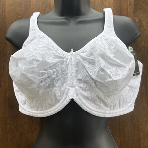 Lunaire Versailles Seamless Jacquard Underwire Lace Bra 40DDD White Style #13211 - Picture 1 of 7
