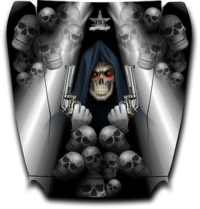 Arctic Cat Wildcat Graphic Decal Kit Sticker Wrap Grim Reaper Revenge Hood Black - Bild 1 von 1