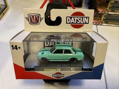 M2 MACHINES 1/64 1970 DATSUN 510 TEAL R77  - Image 1 of 3