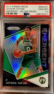 2017 Panini Prizm Silver Jayson Tatum Rookie Emergent SP Gem Mint PSA 10 - Picture 1 of 3