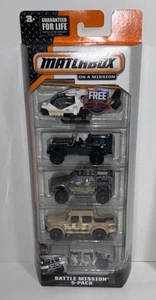 Matchbox Battle Mission 5 Stück Militärfahrzeuge 2014 Neu - Bild 1 von 7
