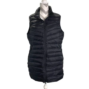 Lands' End Women's Black Goose Down Puffer Vest Lightweight Size L (14-16) - Picture 1 of 7