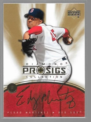 2004 Upper Deck Pro Sigs Gold Pedro Martinez Edgar Martinez Facsimile Signature - Image 1 of 2